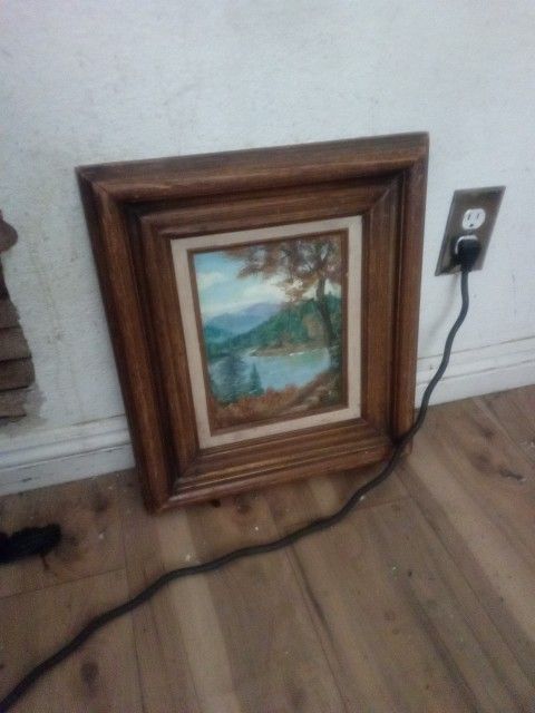 Antique Nostalgic Oil Tree Painting