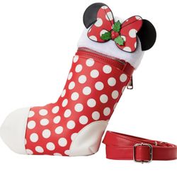 Loungefly Disney Minnie Mouse Christmas Stocking Cosplay Crossbody Bag Purse