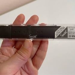 Speidel Square Tip 20mm Oiled Leather Replacement Strap, Stainless Steel Metal 