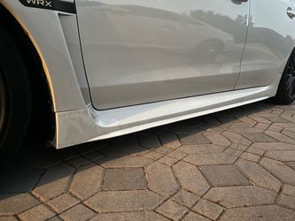2015 WRX Side Skirt Extension Crystal White Pearl OEM
