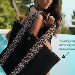 Victoria's Secret Leopard Print Mesh Tote Bag