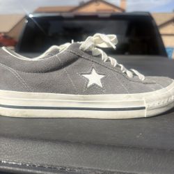 the Converse One Star 95 sneaker in the Sharkskin/Vintage White colorway