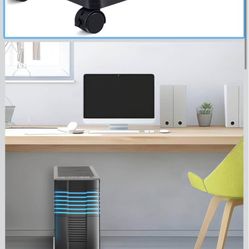 Mobile CPU Stand Adjustable Computer Tower Stand with 4 Caster Wheels Fits Most PC (Black)