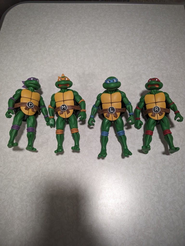 Loose Neca TMNT Color Style Guide Turtles