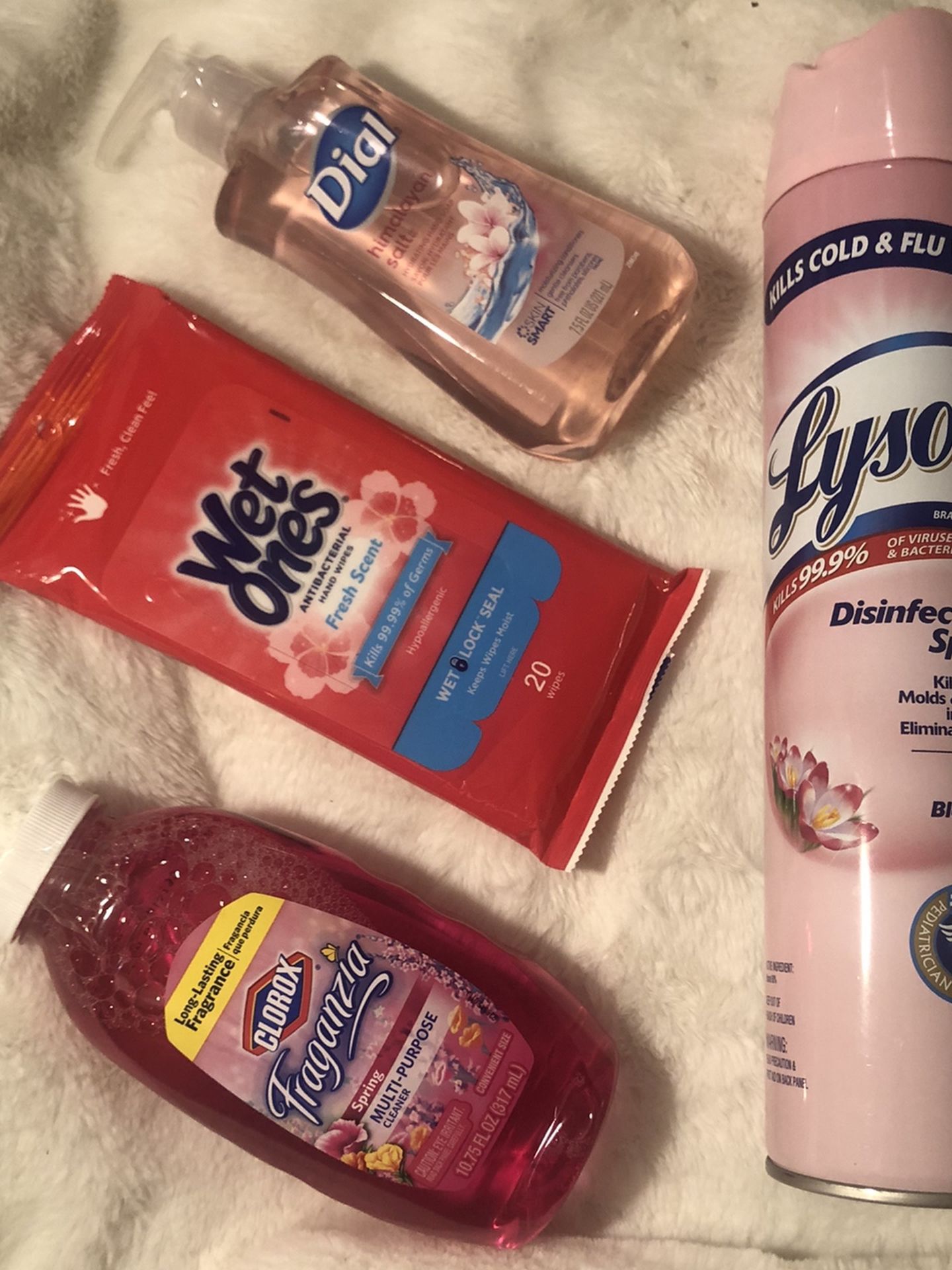 Lysol Fresh Blossom And Dial, Wet Ones, Clorox