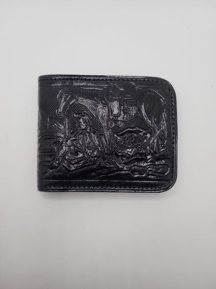 Western Tooled Leather Bi-fold Wallet  