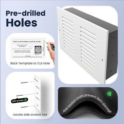 Digital Hidden Wall Mount Safe With Air Vent Cover, Magnetic Small Wall Safes