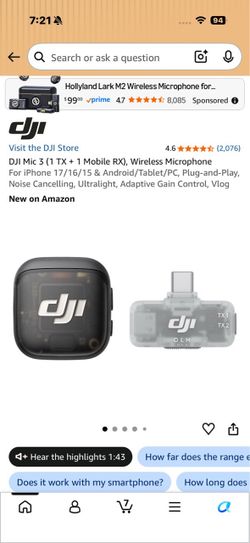 DJI MIC 3 1tx 1 ex