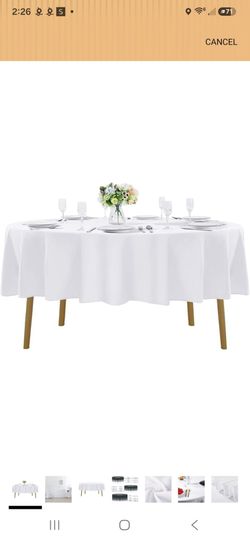 6pack polyster Round Tablecloth 70 inches