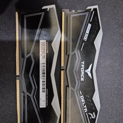 TEAMGROUP T-FORCE DELTA RGB DDR5 Ram 32GB (2x16GB) 6000MHz PC5-48000 CL30 Intel XMP 3.0 AMD Expo Compatible Desktop Memory Black