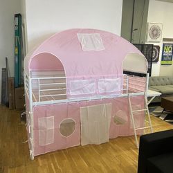 Twin Loft Bed With Tent