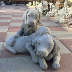 New Set Of Dogs Made Out Of Cement Perfect Gift 🎁 
