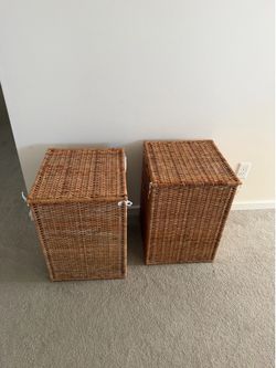 (2) IKEA BRANÄS Laundry Basket with Lining.