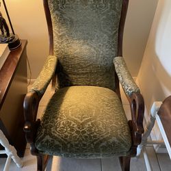 Vintage Oak Wood Gooseneck Lincoln Rocking Chair