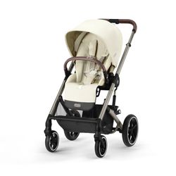 Cybex Balios S Lux Stroller + Cot S + Cloud g lux car seat and base (taupe frame) (seashell beige)