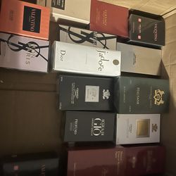Box Of Perfume And Colognes 