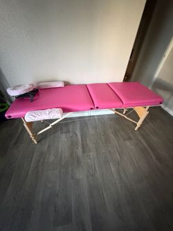 Pink Portable Massage Table