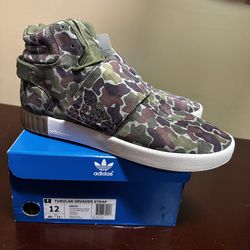 Adidas Mens Tubular Invader BB8393 Green camo Basketball Shoes Sneakers Size 12