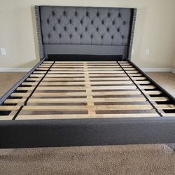New Gray Queen Bed Only 