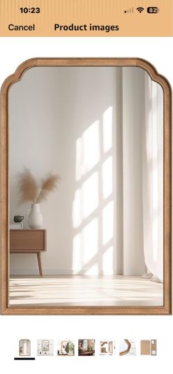 Large Wood Framed Wall Mirror