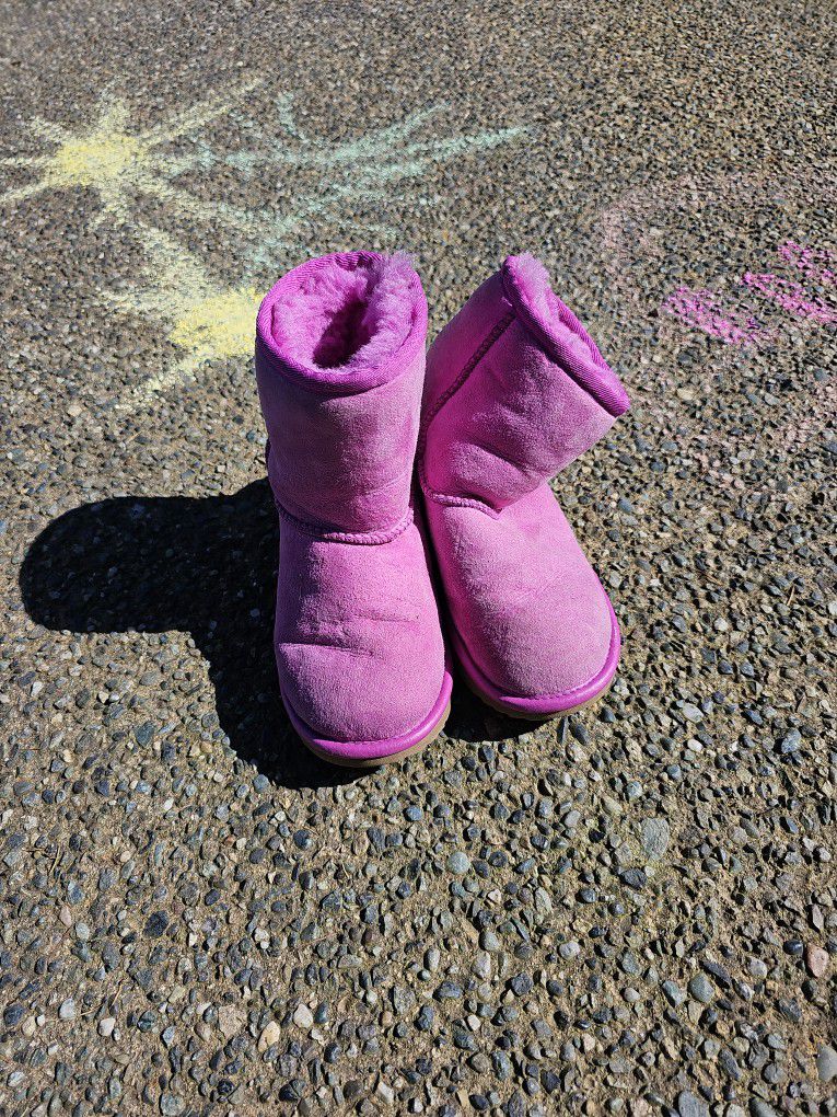 Kids Pink UGG Boots Size 12