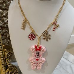 Pink Ginger Charm Necklace