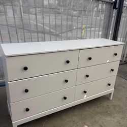 white 6 drawer dresser