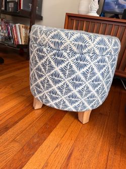 Small Upholstered Ottoman with Storage