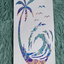 Palm Tree Beach Decal