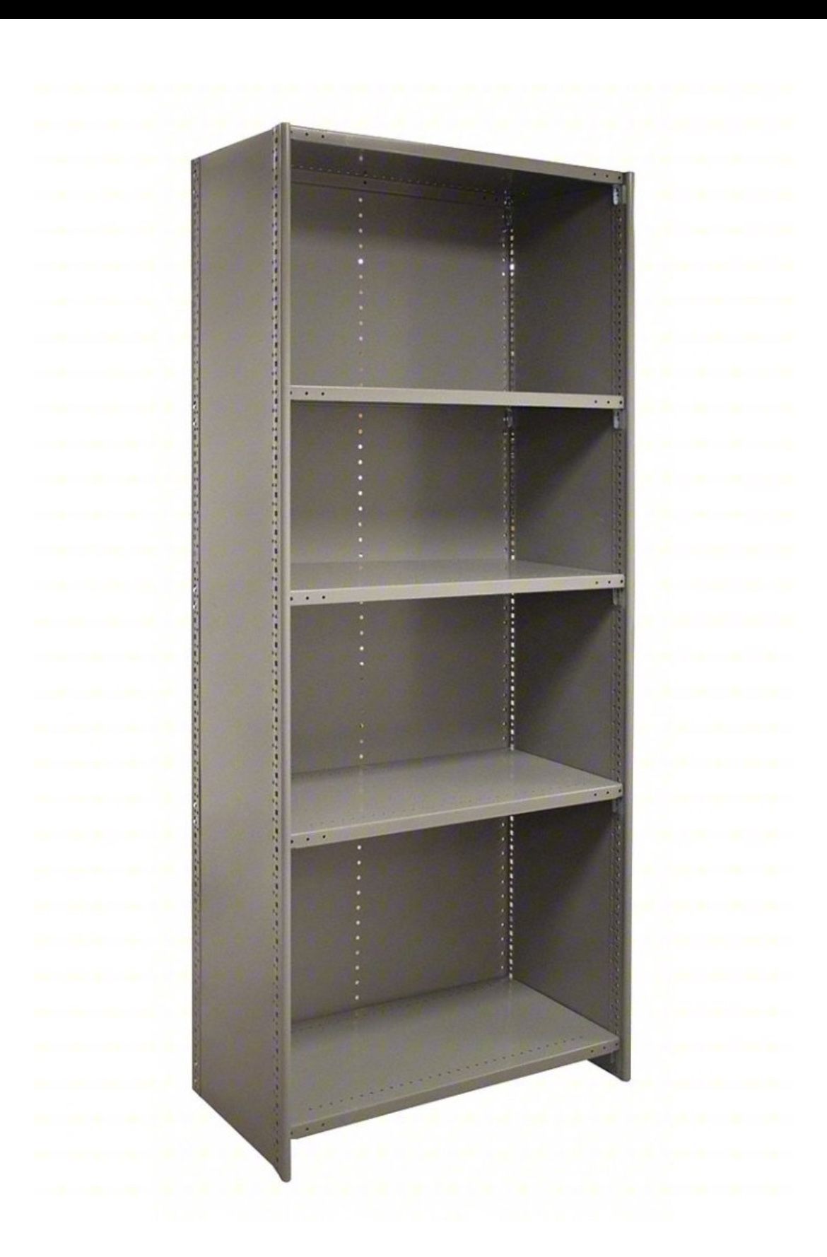 LYON Metal Shelving: Starter, Commercial, 36 in x 24in, 85 in Overall Ht, 5 Shelves, Solid Shelf