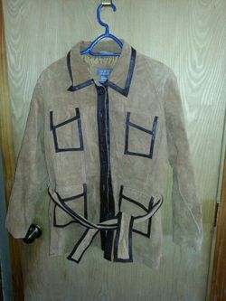 Ladies leather suede jacket