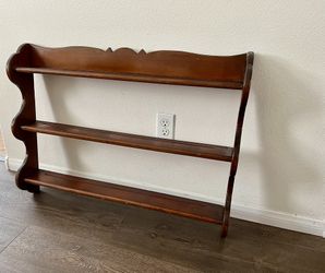 Vintage Wooden Tree Shelf Tier Wall Hanging Shelf 