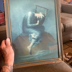 1925 Framed Print Of HOPE by George Frederic Watts 