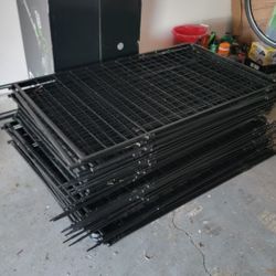 Dog Fence / Portable Metal Dog Fence/ 5 Feet Tall 48 Ft Long