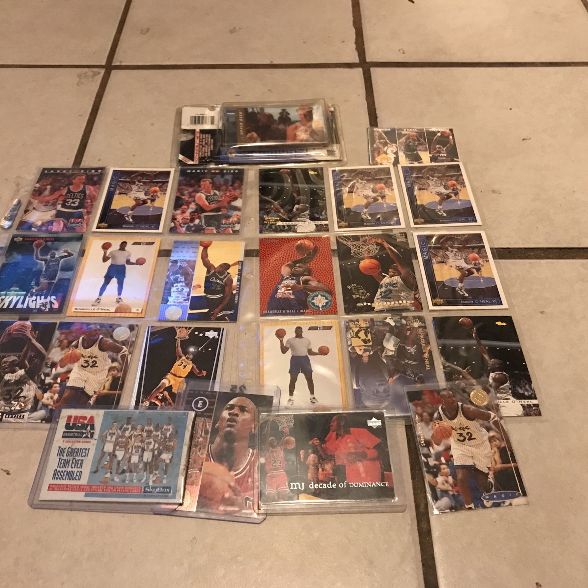 Mjs Shaqs Larry Bird Seal Complete Set 15 Cards