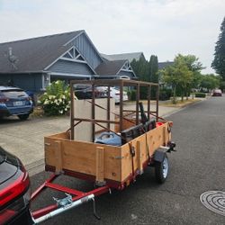 Folding Trailer , Great Condition 4 ft. x 8 ft. Heavy Duty 