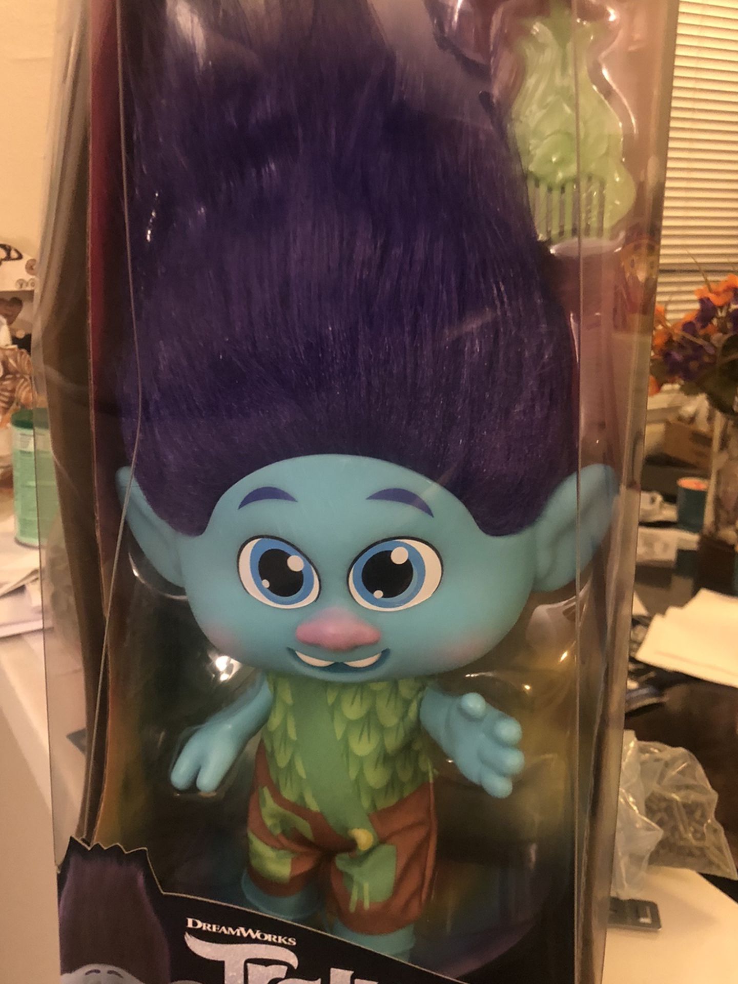 DreamWorks Trolls World Tour Toddler Branch, Removable Outfit, Comb