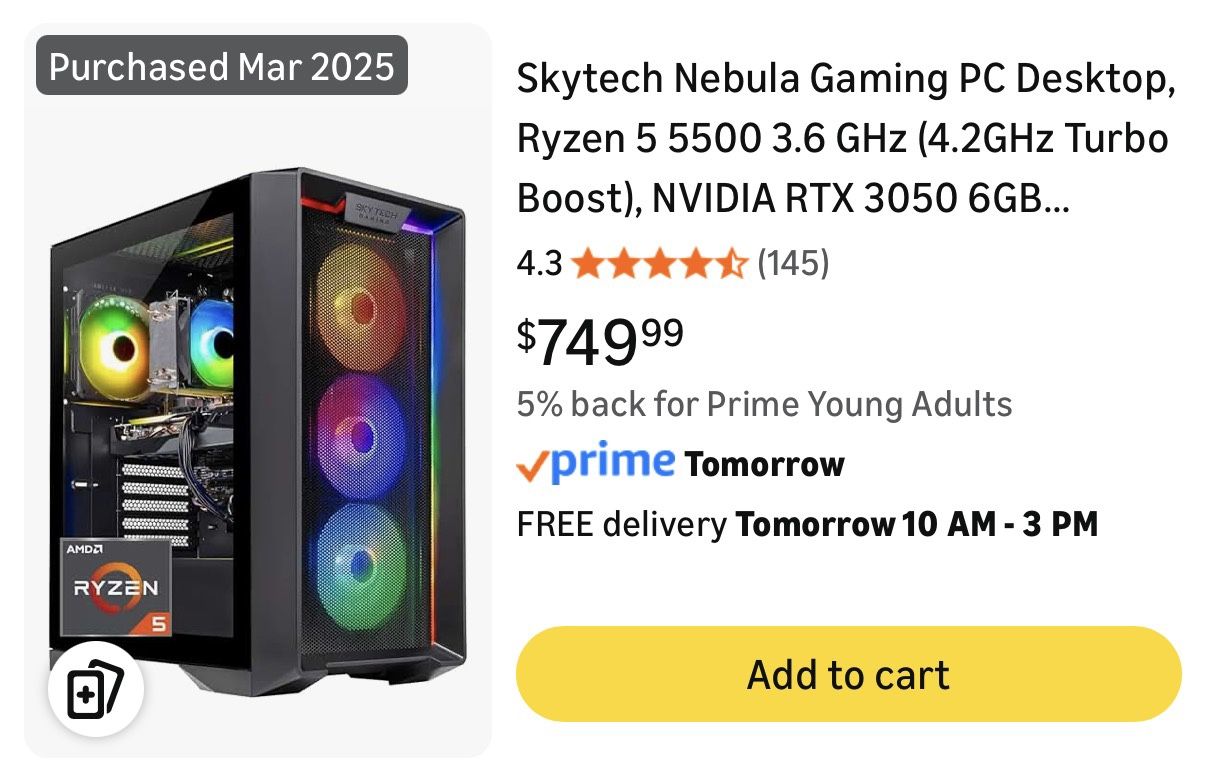 GAMING PC (LIKE NEW WITH BOX)