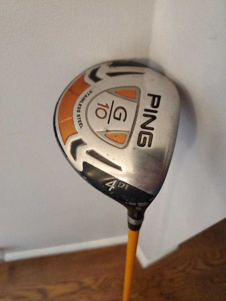Ping G10 hybrid driver 4 wood 17 degrees stainless steel w/ r flex shaft Golf Club