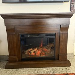 Electric Fireplace With Mantle