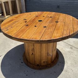 Wood Reel Table Set 