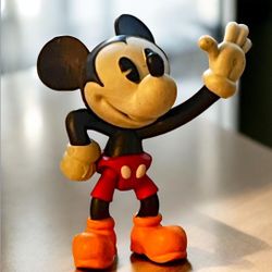 Disney Mickey Mouse Collectible Figurine Black Red Yellow vintage