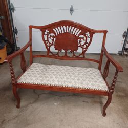 Antique Vintage Victorian Bench Settee 