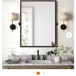 Black Pivot Vanity Bathroom Mirror