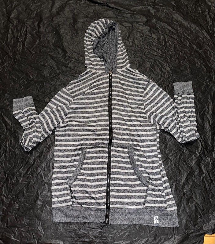 XXL STRIPED JACKET WITH HOOD
