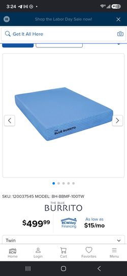 The Blue Burrito Twin Mattress