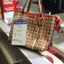 Tory Burch Orange Bag With Wallet 