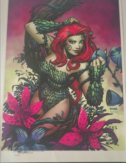 Art print of Poison Ivy created by Gomez & Sotelo-stamped, 13"x 19" Signed in marker by Joel Gomez