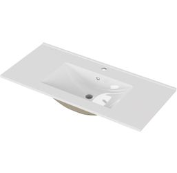 36"Bathroom Sink, Ceramic Bathroom Vanity Sink Top with Overflow, ‎- Glossy White