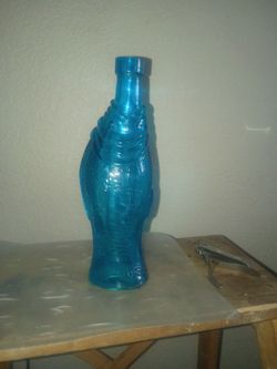 Vintage Blue carp fish bottle